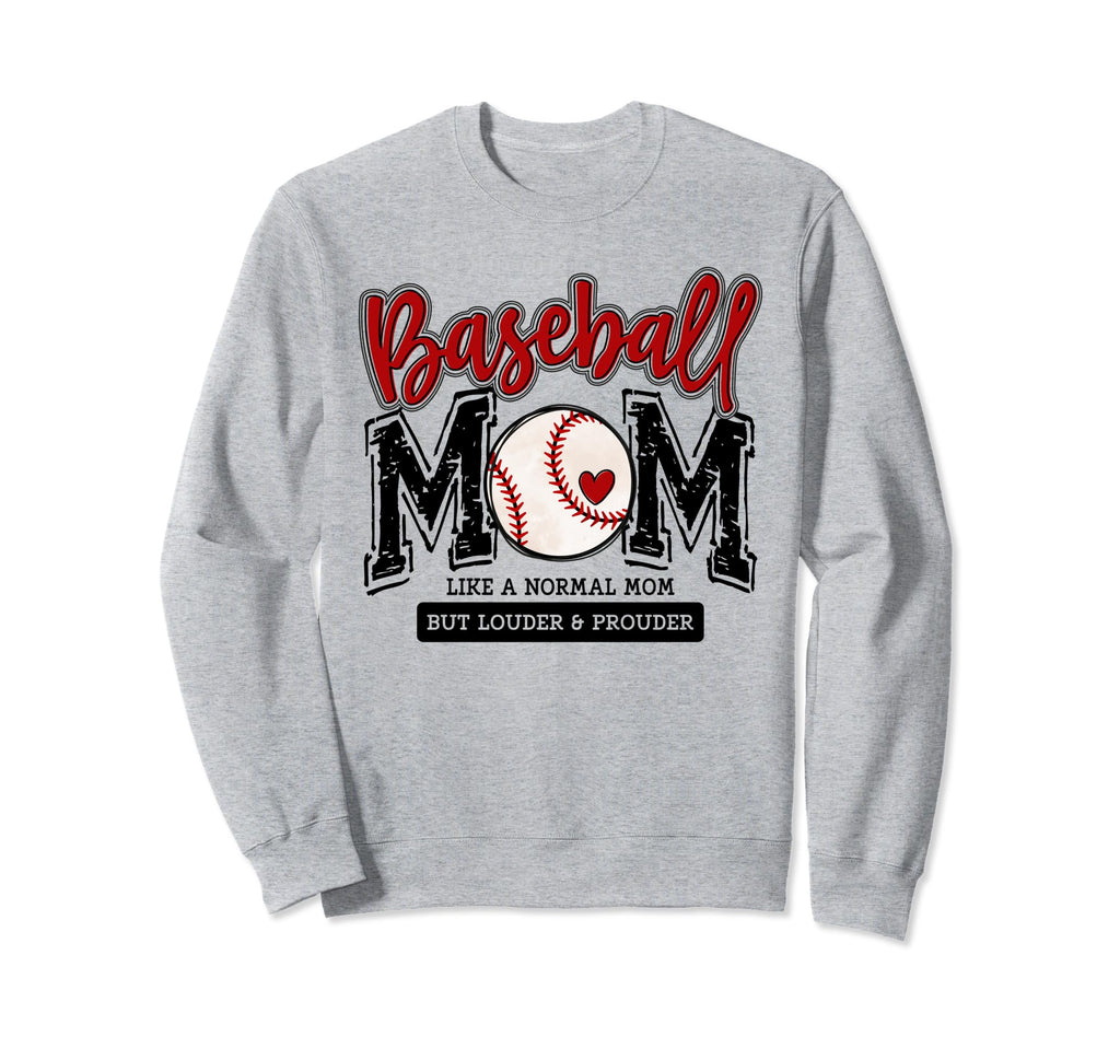 Baseball Mom Red Varsity Baseball Sweatshirt - Streetwear Style Men Women - T-Shirt, Sweatshirt, Hoodie