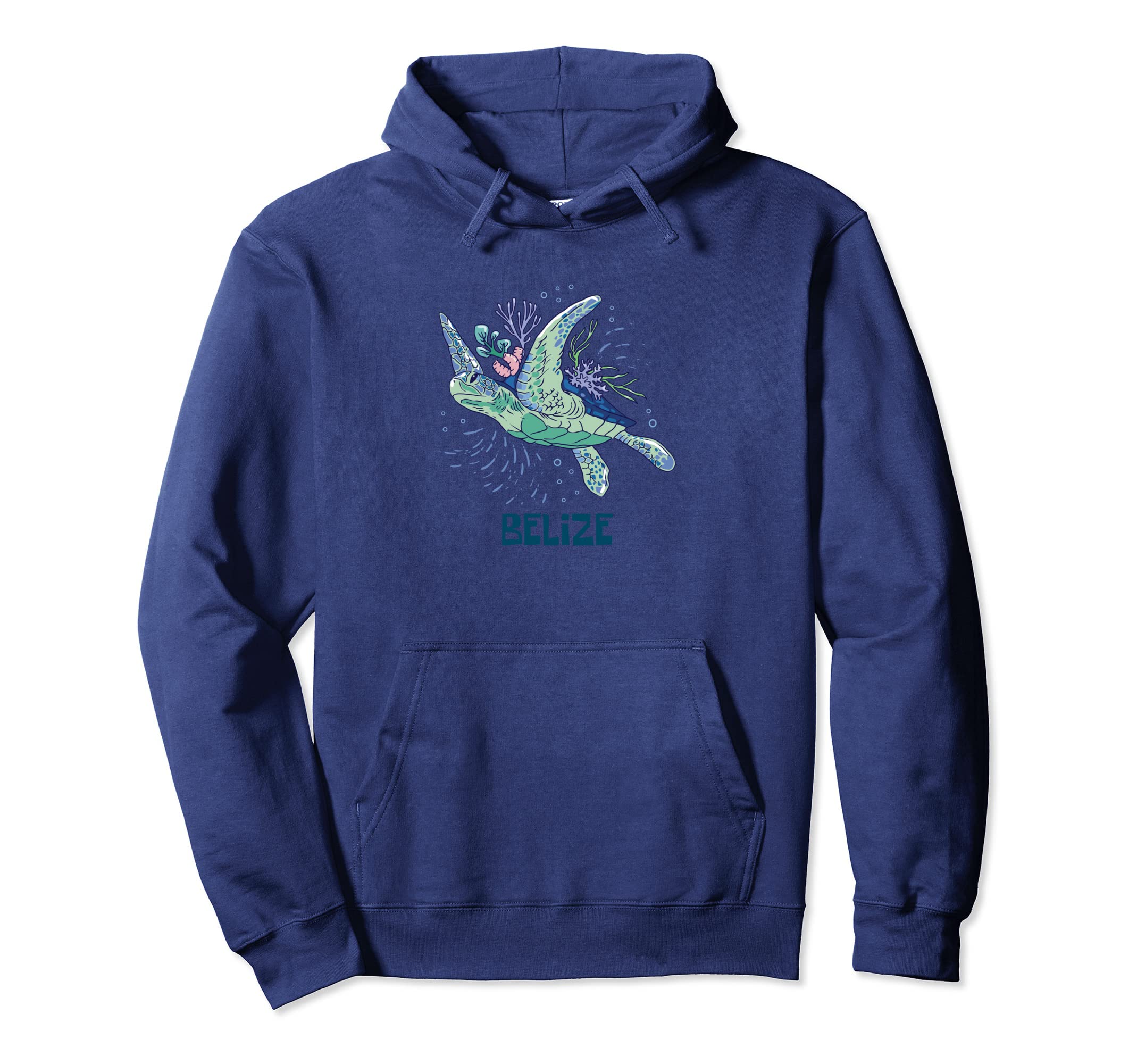 Sea Turtle Belize Vacation Boho Bohemian Hoodie - Graphic Print for Adults - T-Shirt, Sweatshirt, Hoodie