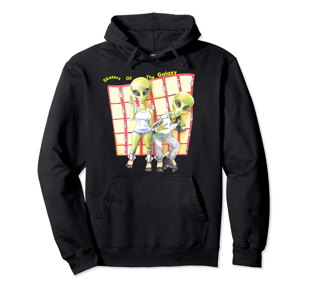 Skaterz Galaxy Roller Skate Hoody Sweatshirt - Fun Novelty Design Men Women - T-Shirt, Sweatshirt, Hoodie
