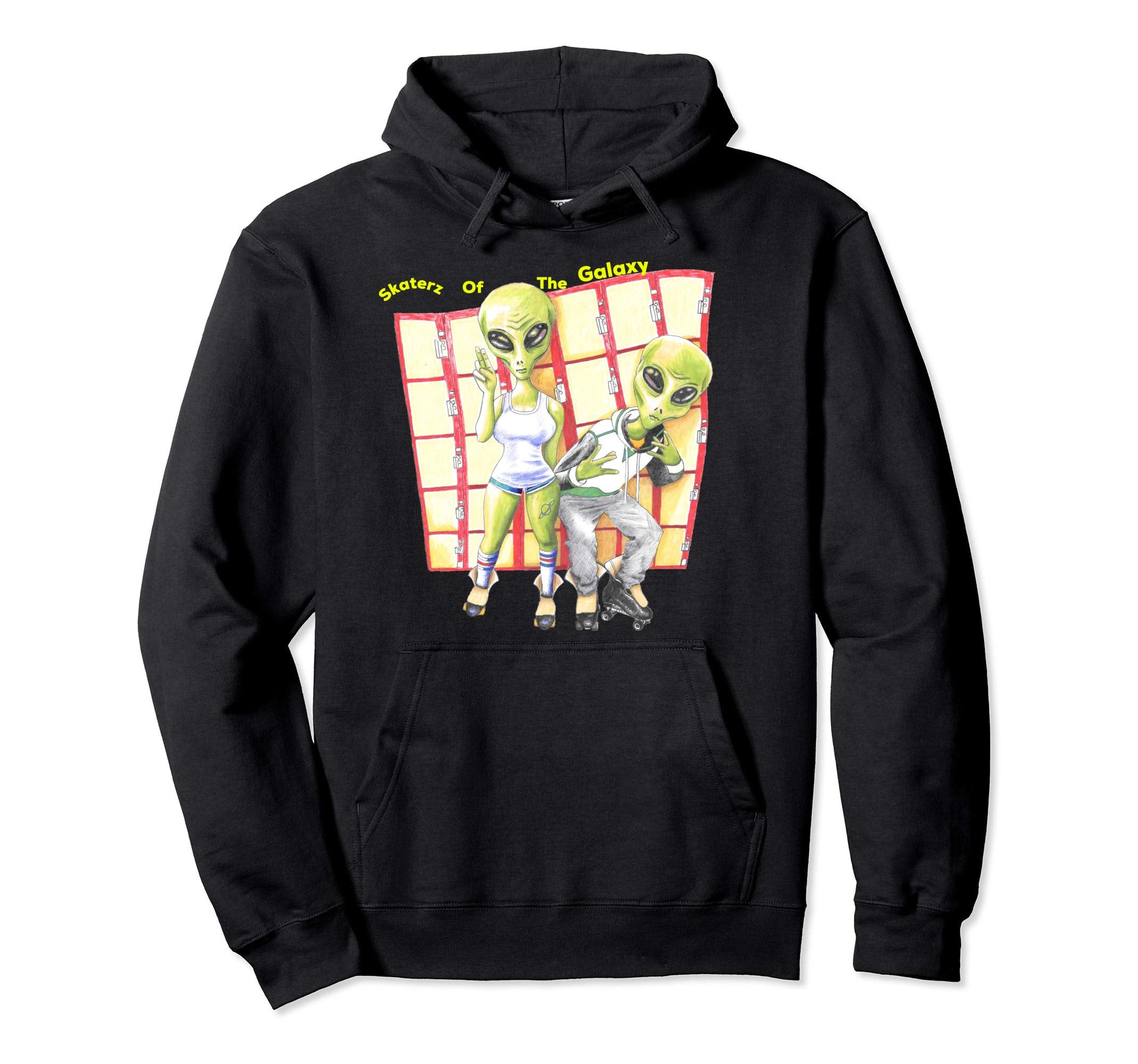 Skaterz Galaxy Roller Skate Hoody Sweatshirt - Fun Novelty Design Men Women - T-Shirt, Sweatshirt, Hoodie