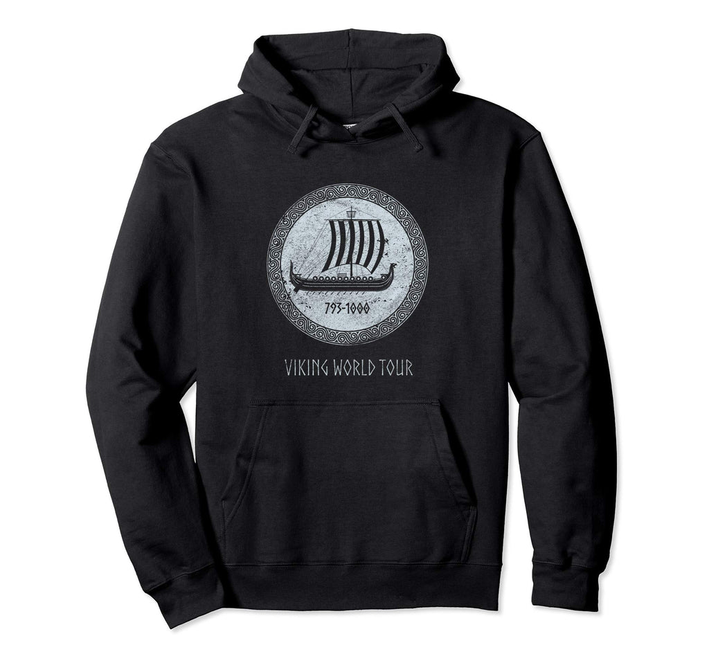 Viking World Tour Odin Thor Wotan Norse Hoodie - Fun Novelty Design Unisex - T-Shirt, Sweatshirt, Hoodie