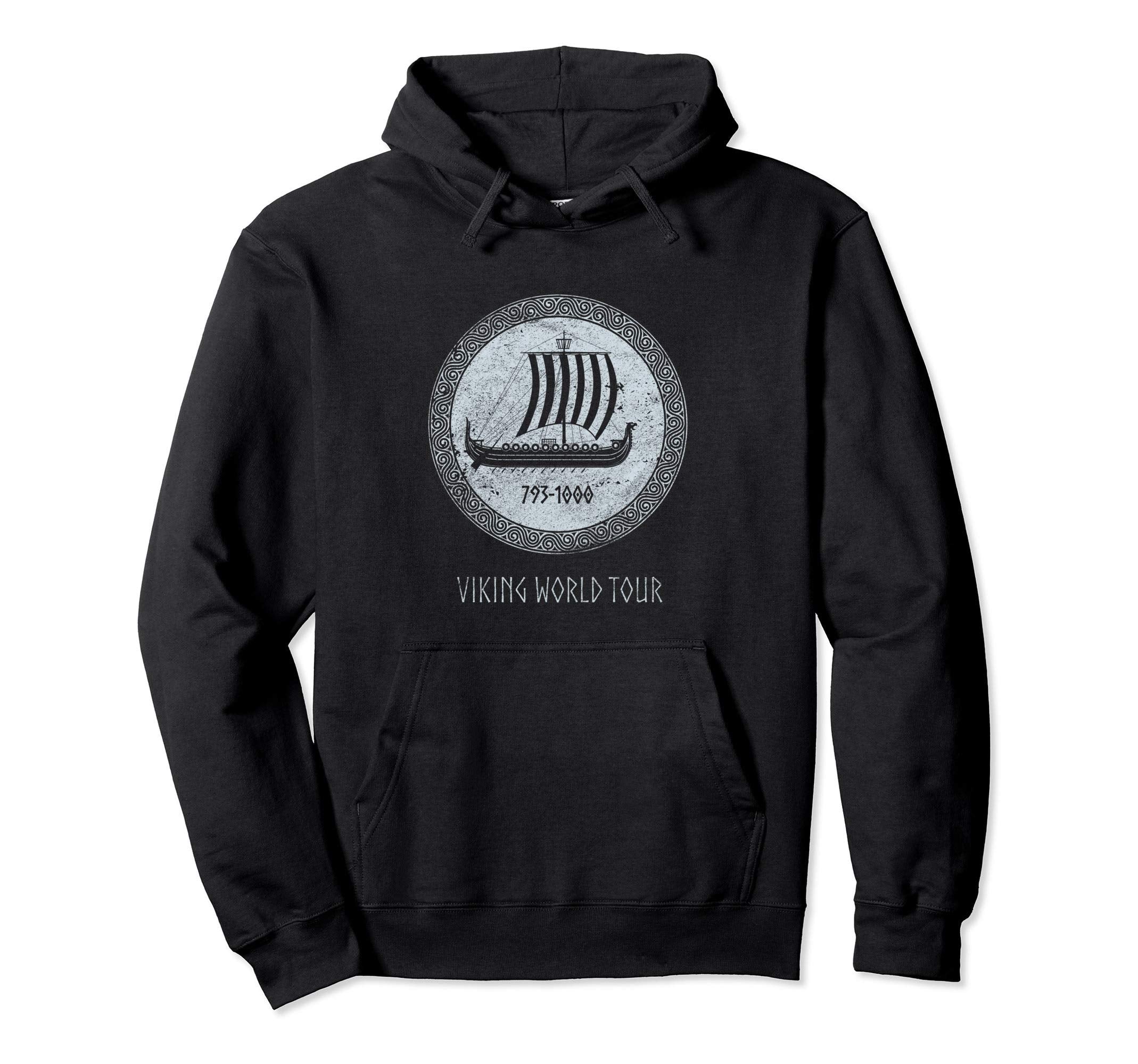 Viking World Tour Odin Thor Wotan Norse Hoodie - Fun Novelty Design Unisex - T-Shirt, Sweatshirt, Hoodie