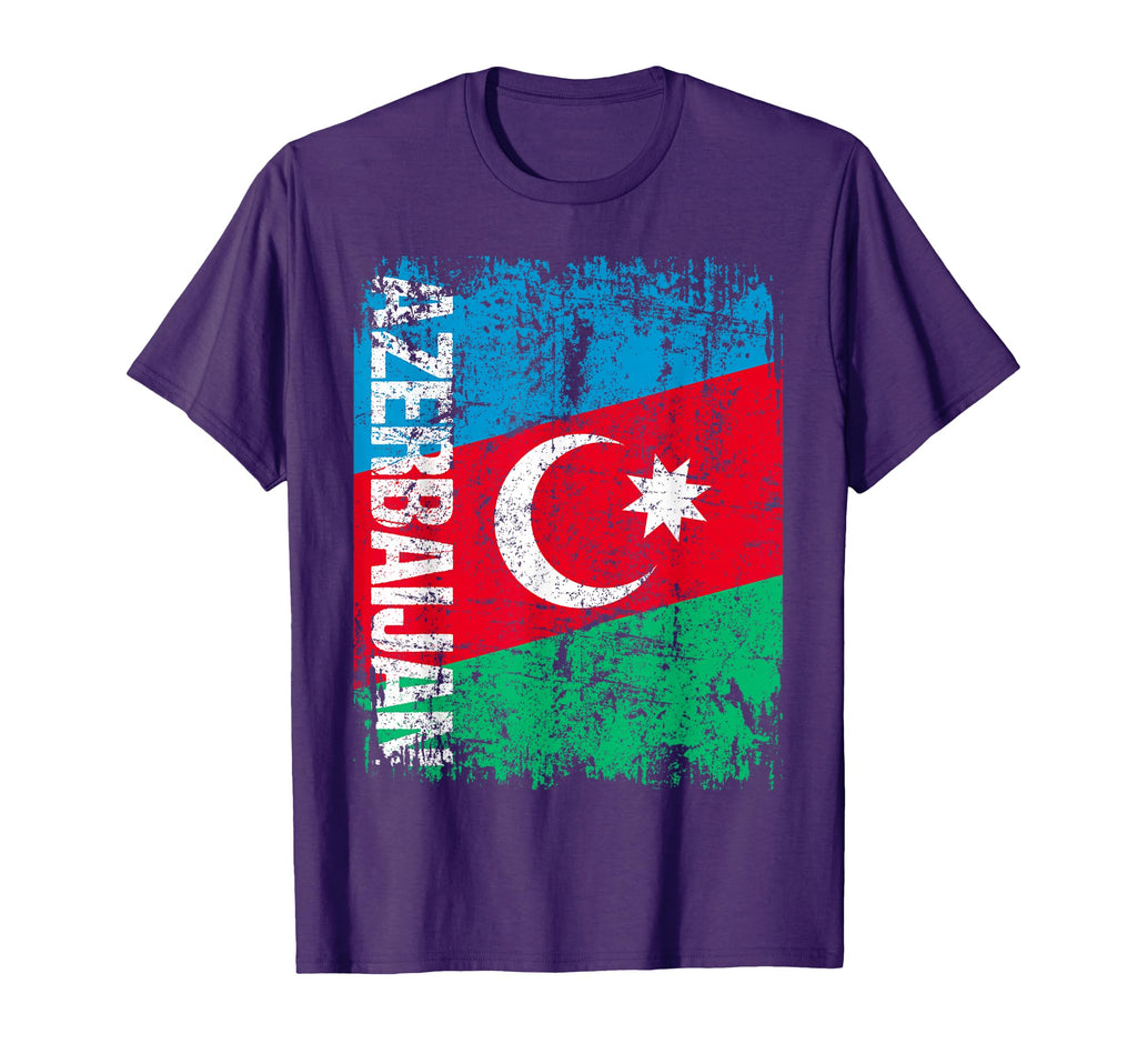 Azerbaijan Flag Distressed Azerbaijan T-Shirt - Aesthetic Graphic Unisex - T-Shirt, Sweatshirt, Hoodie