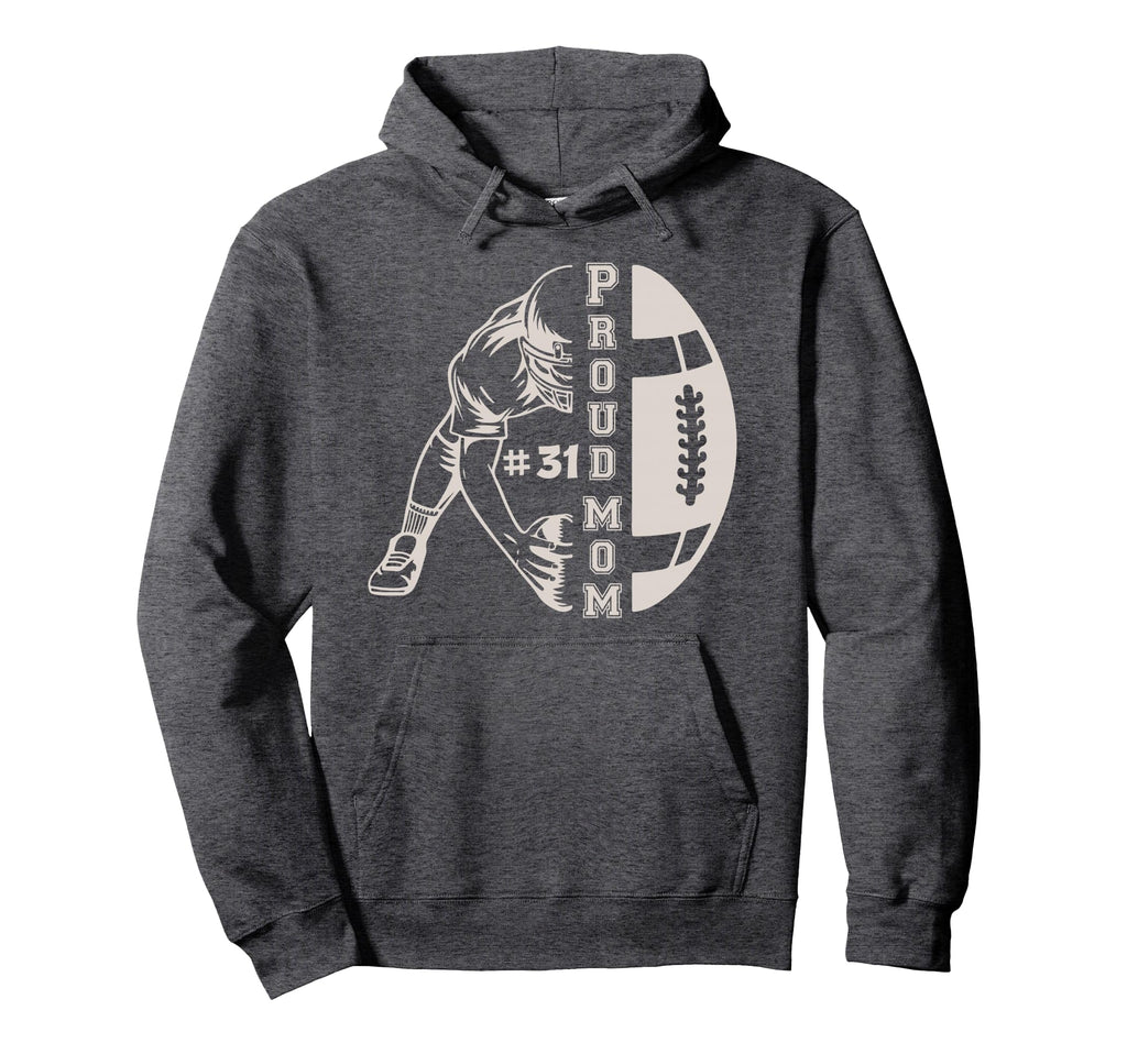 Customized Proud Football Mom Hoodie - Casual Everyday Wear for Adults - T-Shirt, Sweatshirt, Hoodie