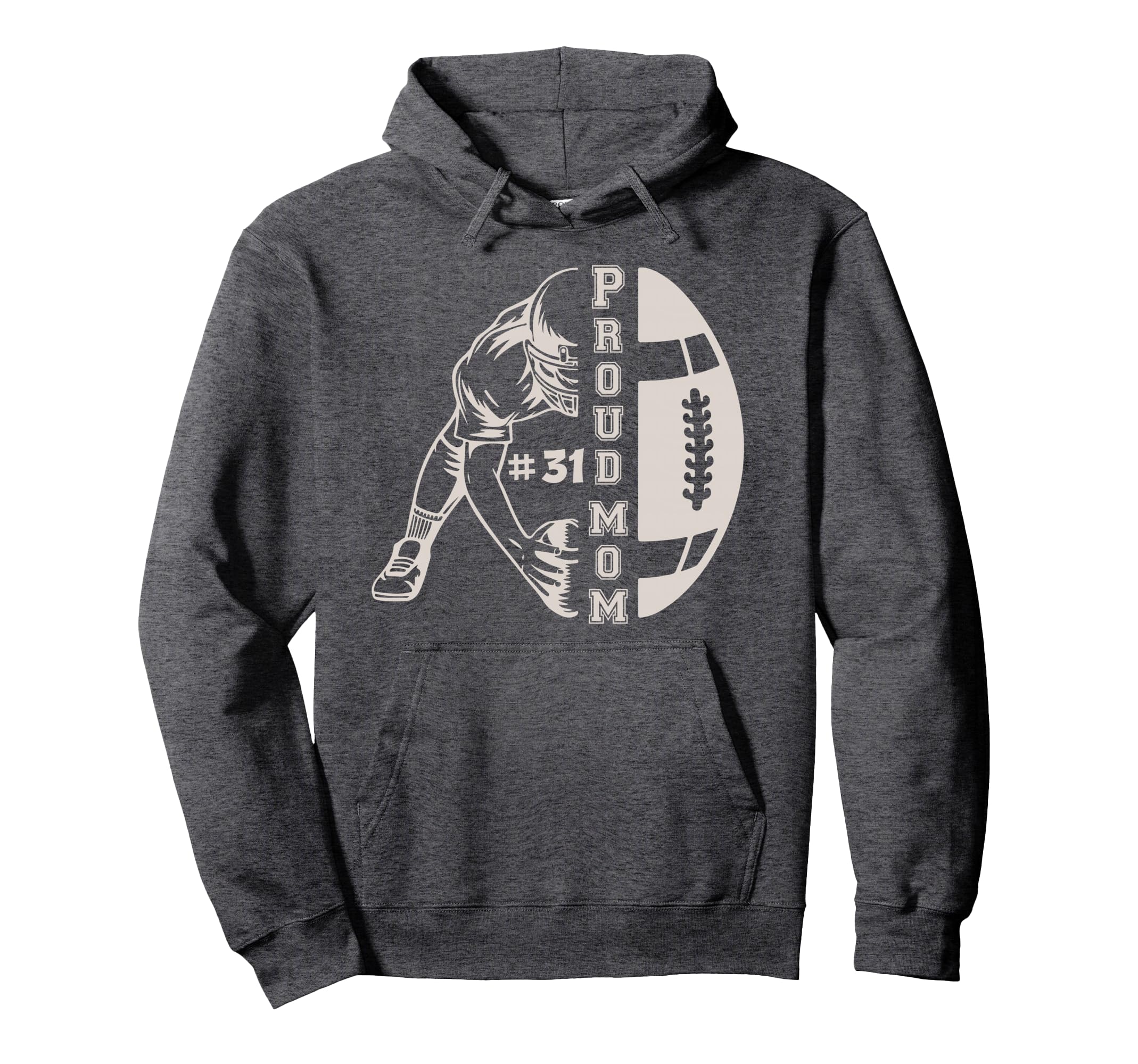 Customized Proud Football Mom Hoodie - Casual Everyday Wear for Adults - T-Shirt, Sweatshirt, Hoodie