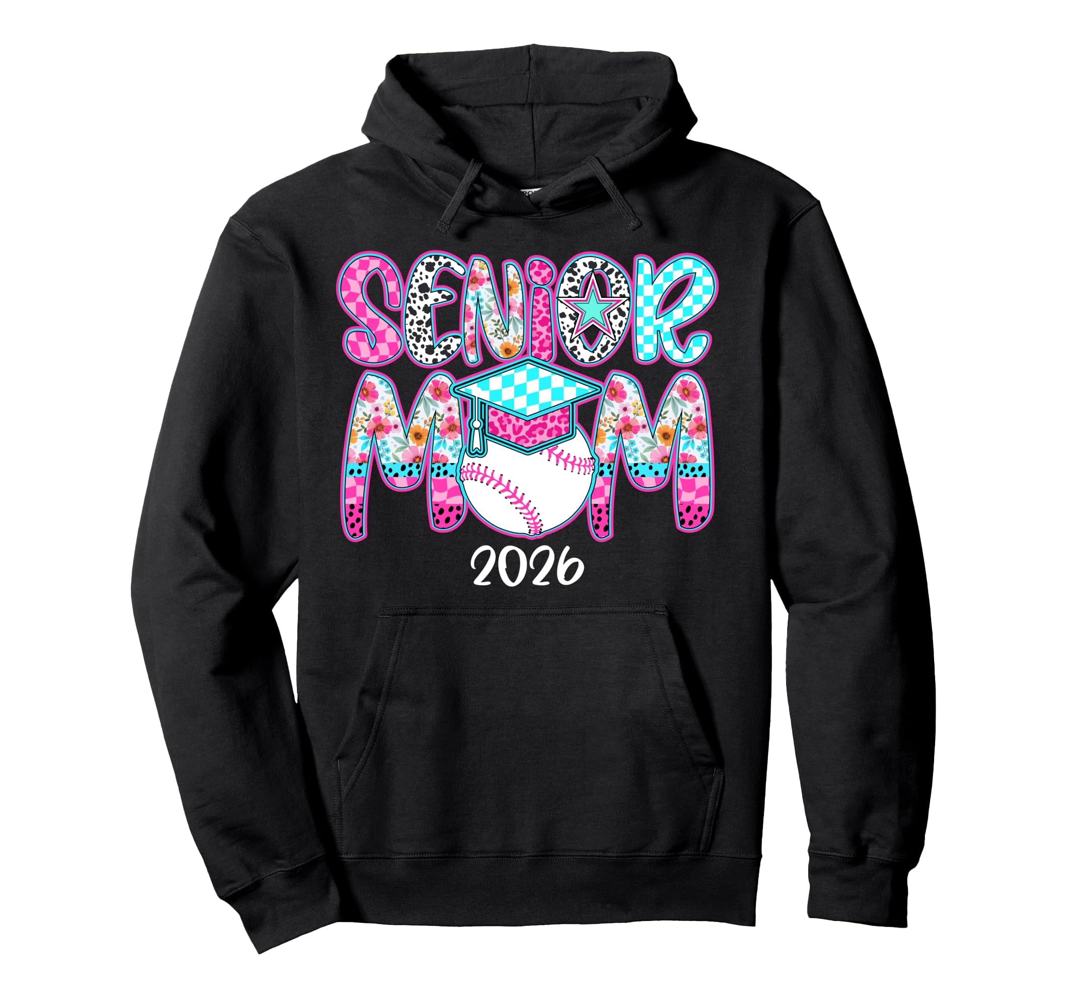 Baseball Senior Mom 2026 Baseball Hoodie - Trendy Graphic for Adults - T-Shirt, Sweatshirt, Hoodie