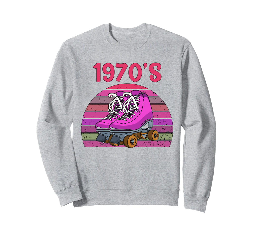 70S Roller Skating Skate Roller Sweatshirt - Casual Everyday Wear Men Women - T-Shirt, Sweatshirt, Hoodie