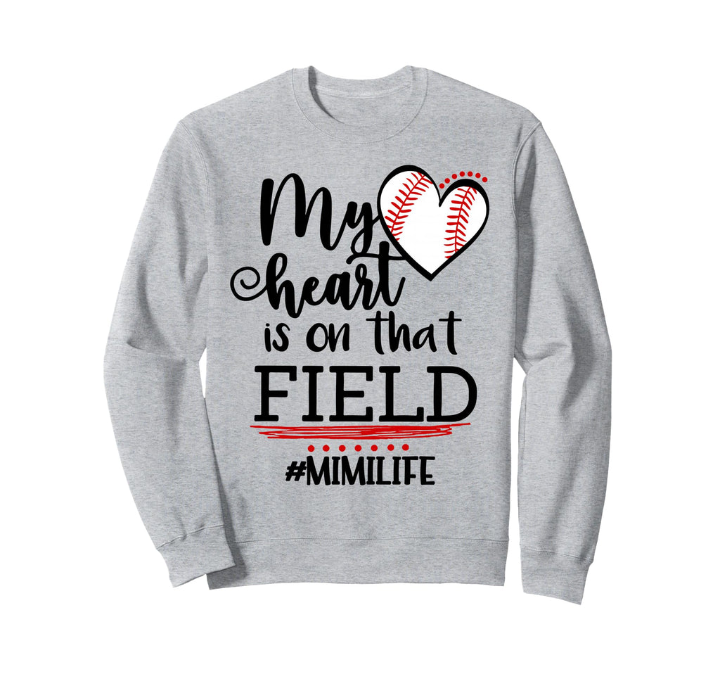 My Heart Is That Field Ballpark Sweatshirt - Minimalist Print Men Women - T-Shirt, Sweatshirt, Hoodie