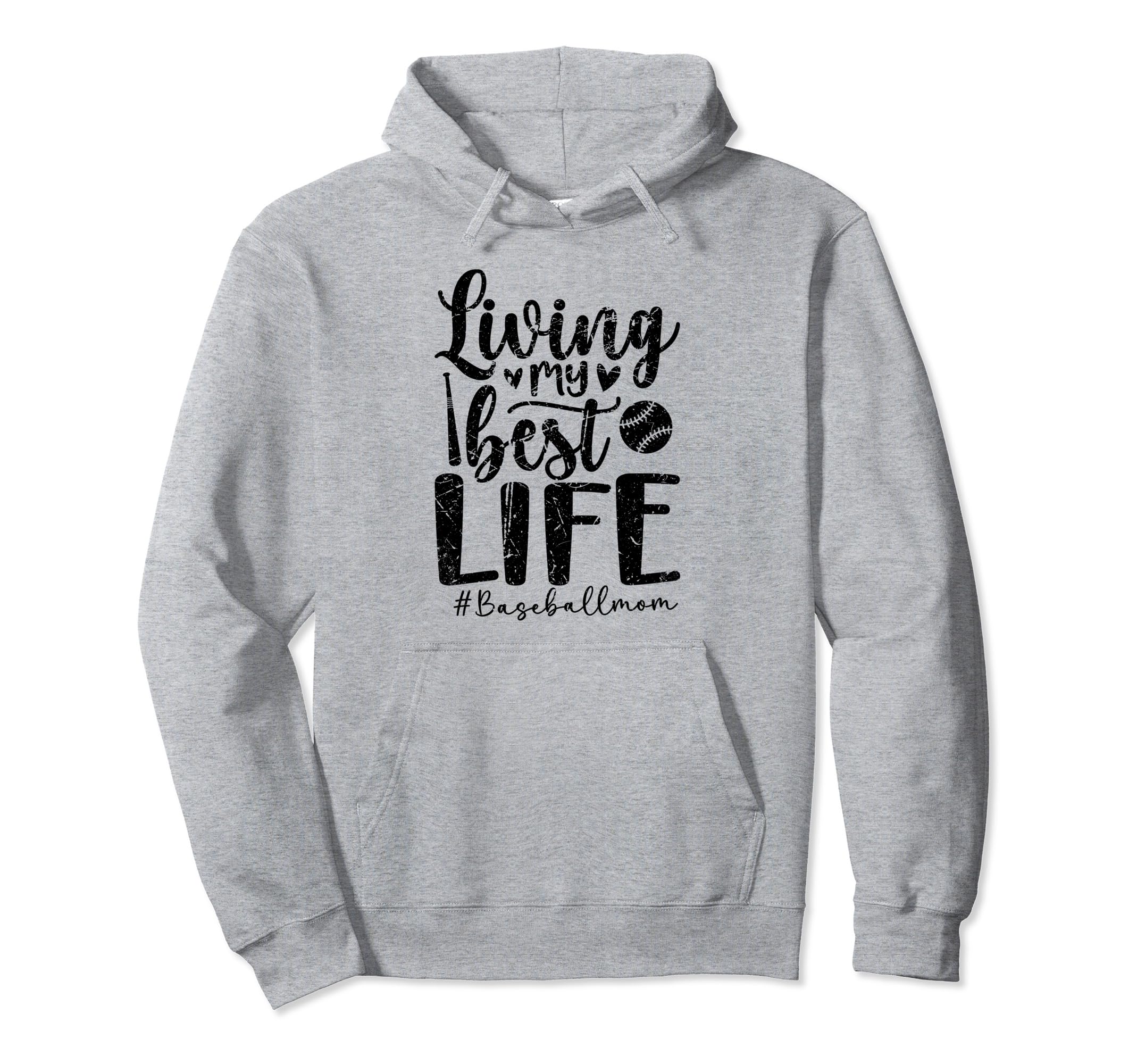 Living That Baseball Life Baseball Mom Hoodie - Novelty Apparel Unisex - T-Shirt, Sweatshirt, Hoodie