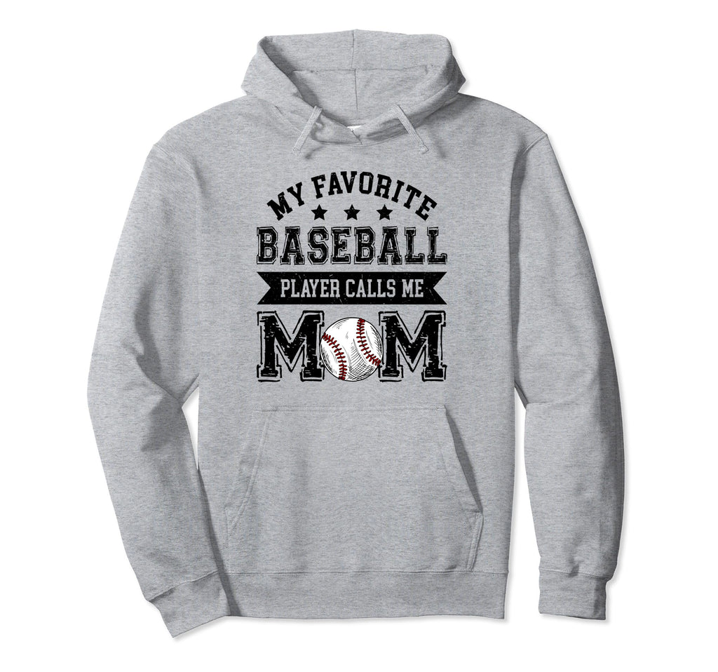 Baseball Mom My Favorite Baseball Player Hoodie - Trendy Graphic Unisex - T-Shirt, Sweatshirt, Hoodie