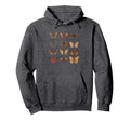 Butterfly Pattern Distressed Colors Hoodie - Streetwear Style Men Women - T-Shirt, Sweatshirt, Hoodie