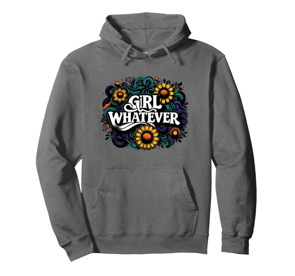 Whatever Hippie 60S 70S Daisy Floral Hoodie - Casual Everyday Wear Unisex - T-Shirt, Sweatshirt, Hoodie
