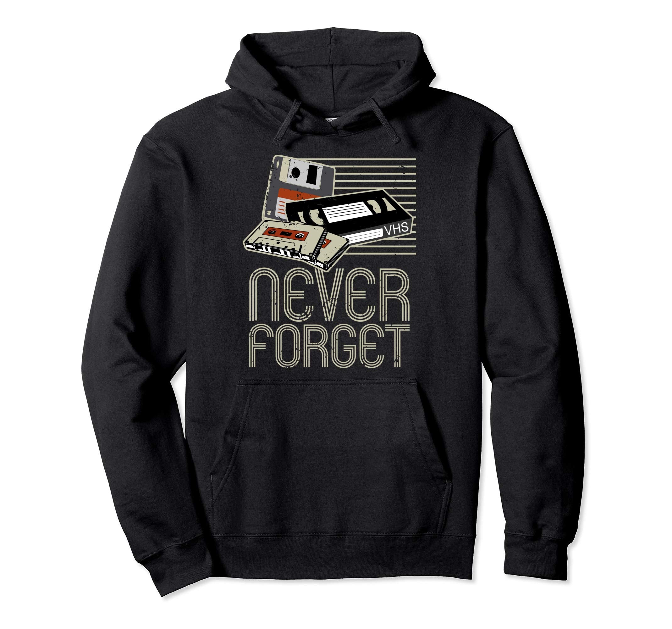 Never Forget Vhs Floppy Disc And Hoodie - Casual Everyday Wear Men Women - T-Shirt, Sweatshirt, Hoodie