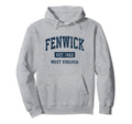 Fenwick West Virginia Wv Athletic Hoodie - Minimalist Print Men Women - T-Shirt, Sweatshirt, Hoodie