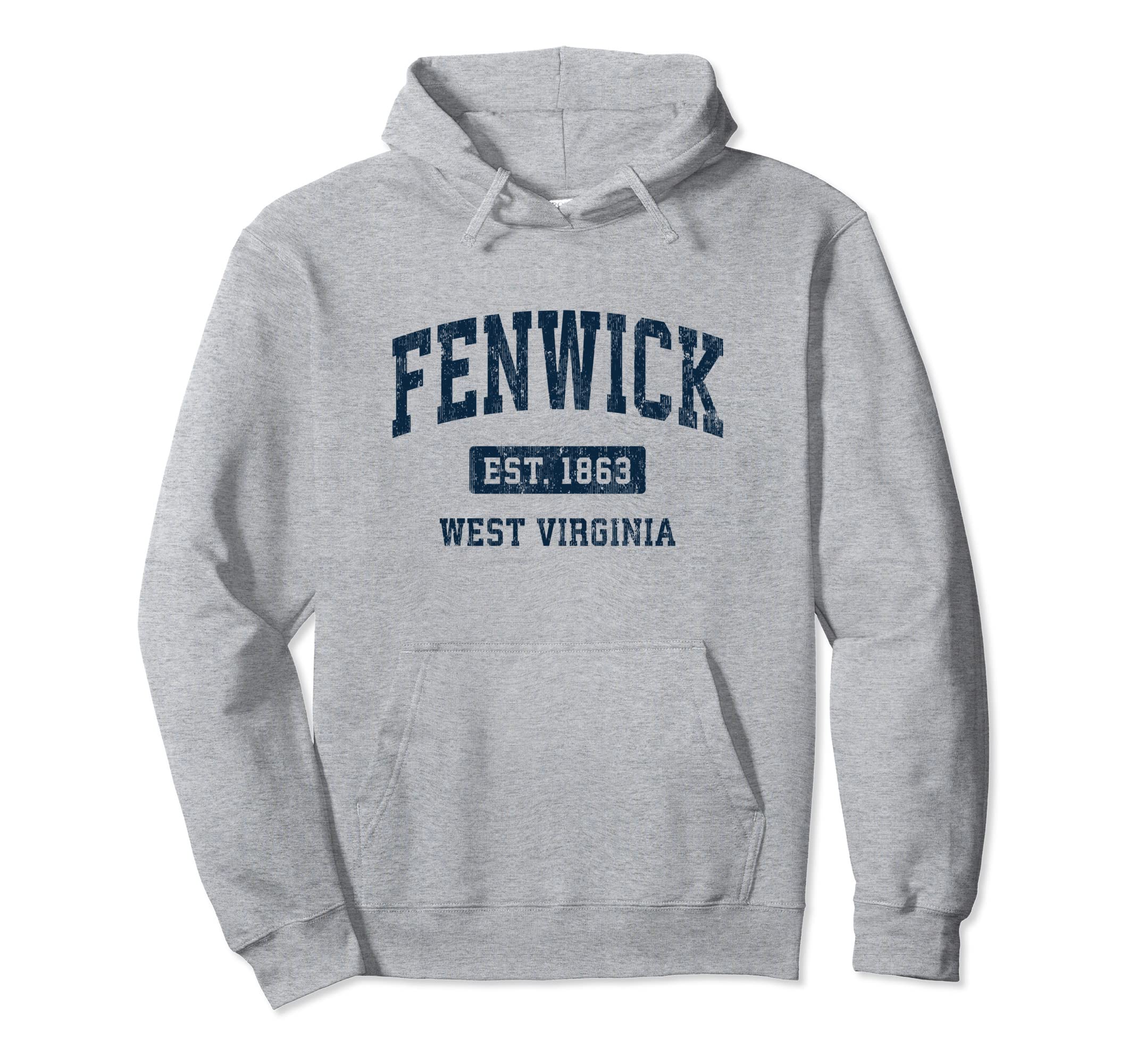 Fenwick West Virginia Wv Athletic Hoodie - Minimalist Print Men Women - T-Shirt, Sweatshirt, Hoodie