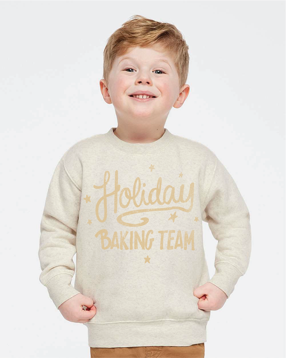 Children's Holiday Baking Team Natural - Adult & Kids T-Shirts, Sweatshirts & Hoodies apparel design preview 1