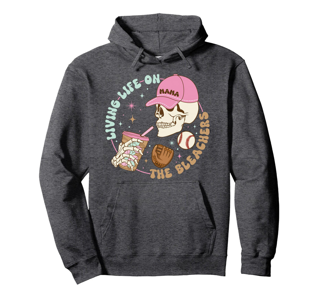 Living Life Bleachers Skull Gift Hoodie - Graphic Print for Adults - T-Shirt, Sweatshirt, Hoodie