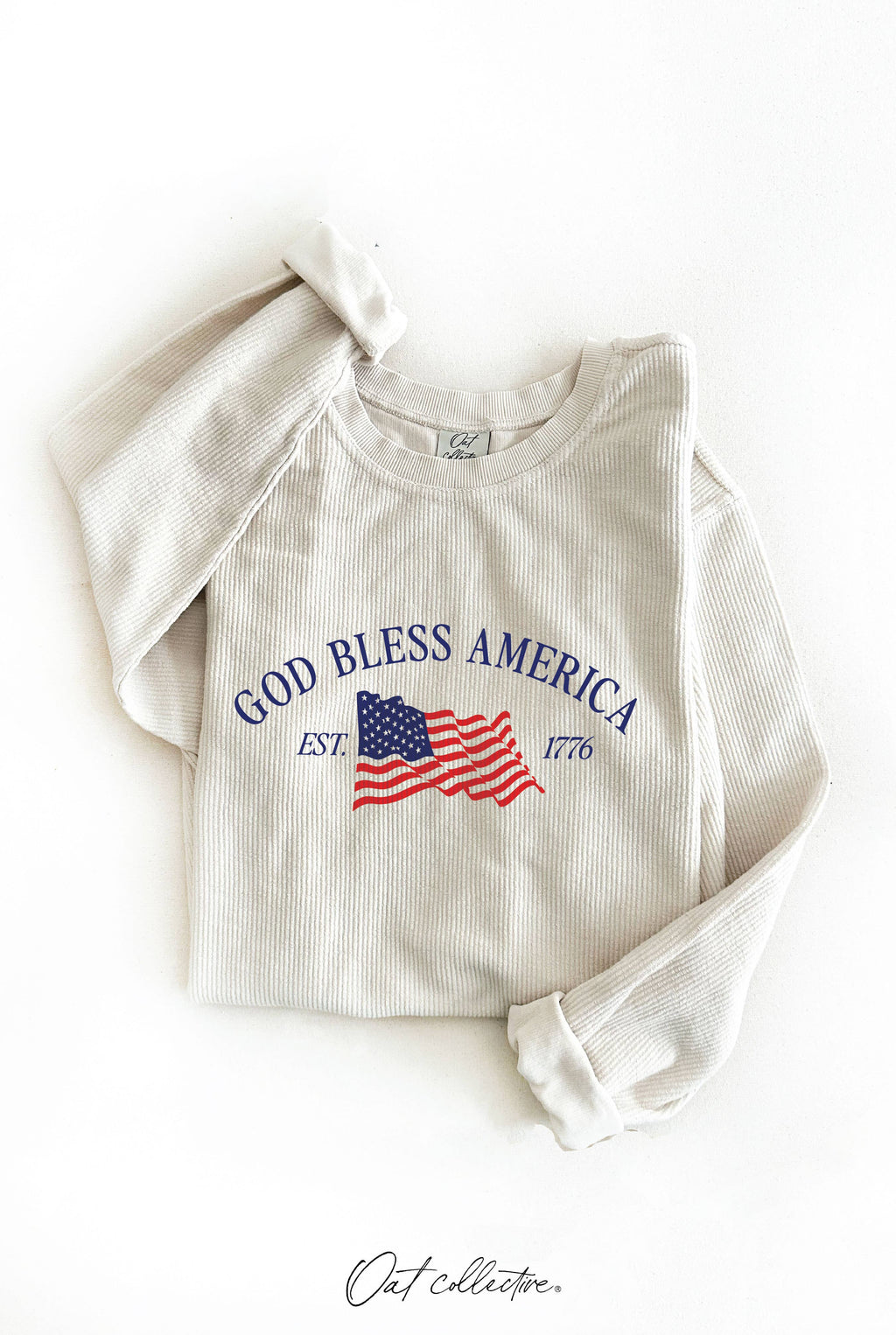God Bless America Est. 1776 Thermal Vintage - Adult & Kids T-Shirts, Sweatshirts & Hoodies apparel design preview 1