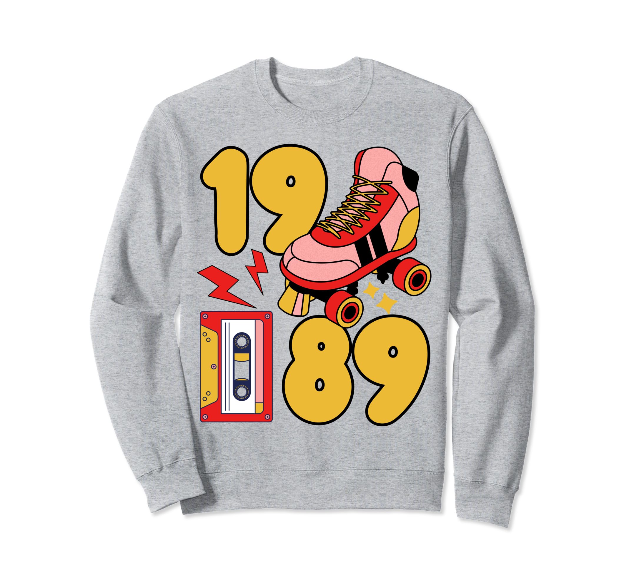 Old School 80S Vibes 1989 Hip Hop Roller Sweatshirt - Graphic Print Unisex - T-Shirt, Sweatshirt, Hoodie