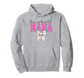 Baseball Mom Coquette Bow Checkered Mama Hoodie - Custom Art Print Unisex - T-Shirt, Sweatshirt, Hoodie