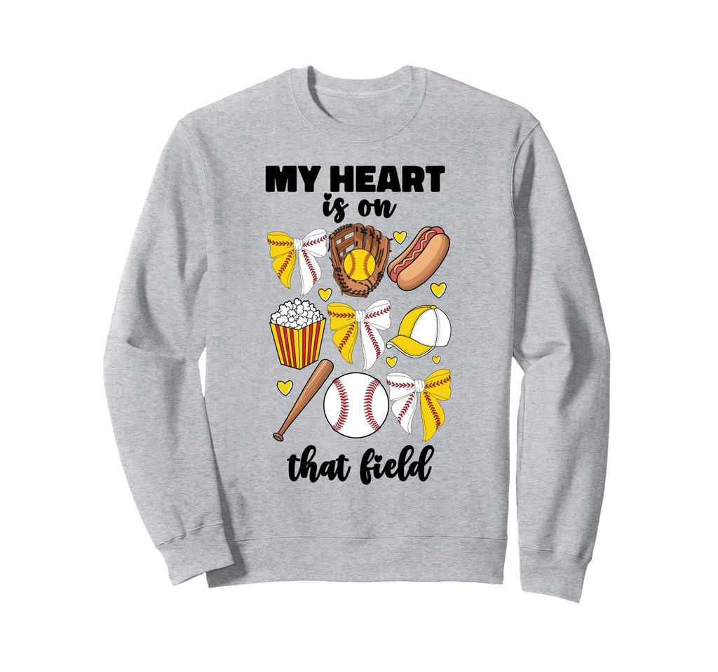 My Heart Is That Field Half Sweatshirt - Minimalist Print Men Women - T-Shirt, Sweatshirt, Hoodie