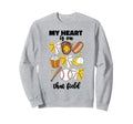 My Heart Is That Field Half Sweatshirt - Minimalist Print Men Women - T-Shirt, Sweatshirt, Hoodie