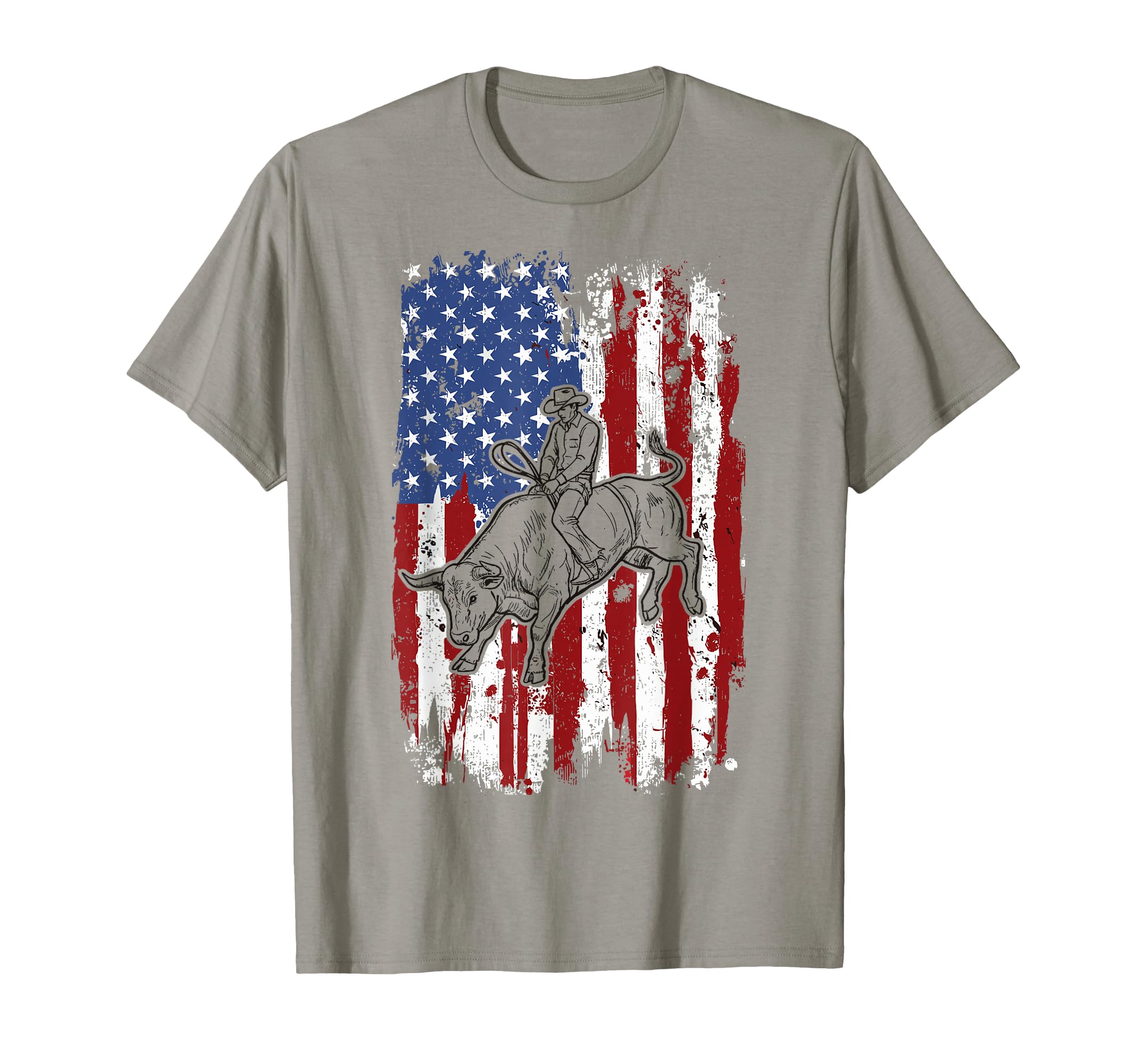 Patriotic Rodeo Cowboy Western T-Shirt - Fun Novelty Design for Adults - T-Shirt, Sweatshirt, Hoodie
