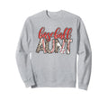 Womens Baseball Aunt Leopard Softball Sweatshirt - Aesthetic Graphic Unisex - T-Shirt, Sweatshirt, Hoodie