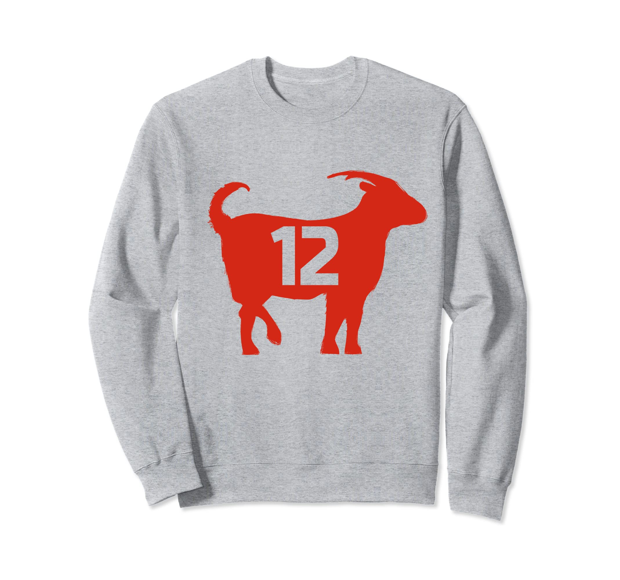 Goat 12 Distressed Sports Lover Sweatshirt - Novelty Apparel for Adults - T-Shirt, Sweatshirt, Hoodie