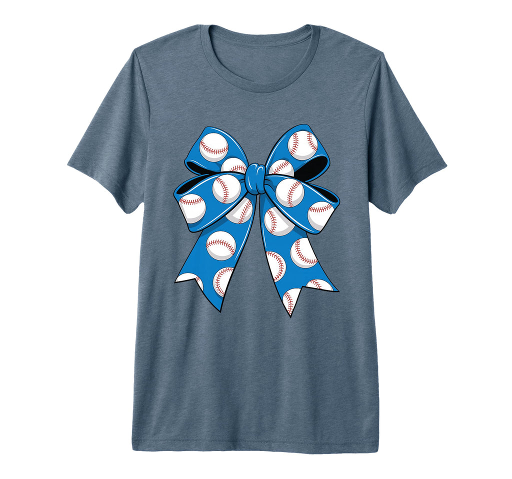 Baseball Coquette Bow Baseball Mom Mama Tri T-Shirt - Graphic Print Unisex - T-Shirt, Sweatshirt, Hoodie