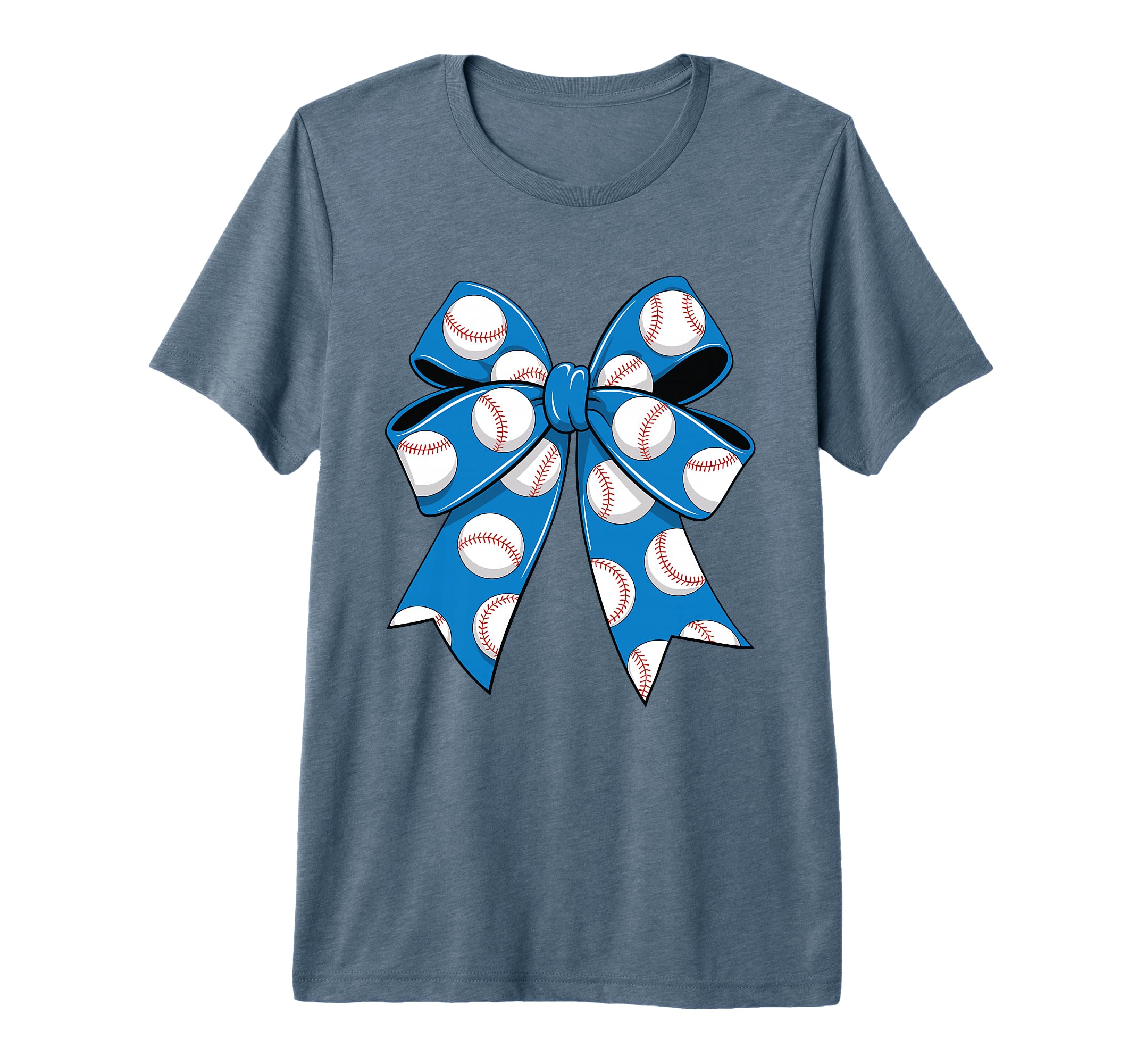 Baseball Coquette Bow Baseball Mom Mama Tri T-Shirt - Graphic Print Unisex - T-Shirt, Sweatshirt, Hoodie