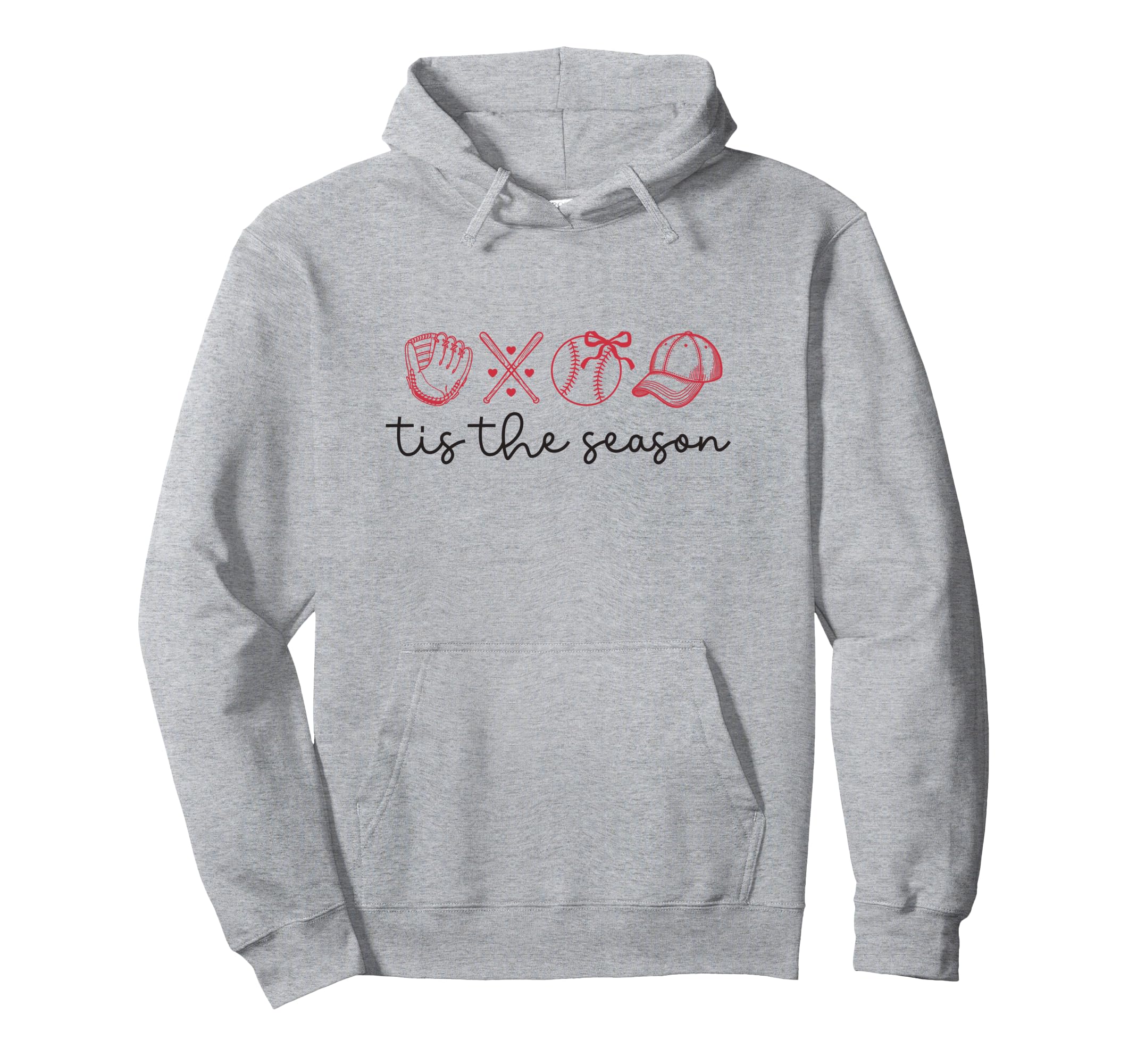 Tis Season Baseball Glove Bat Ball Hoodie - Streetwear Style for Adults - T-Shirt, Sweatshirt, Hoodie