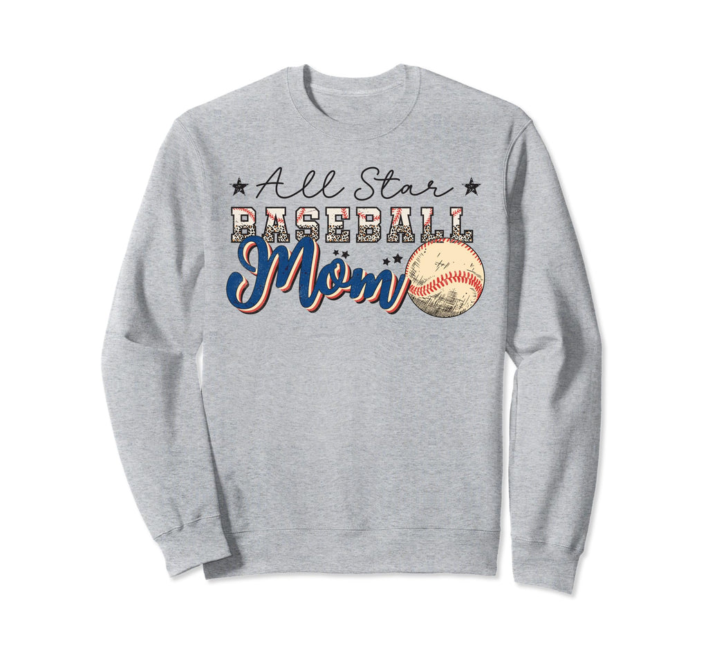 All Star Baseball Mom Sweatshirt - Custom Art Print for Adults - T-Shirt, Sweatshirt, Hoodie