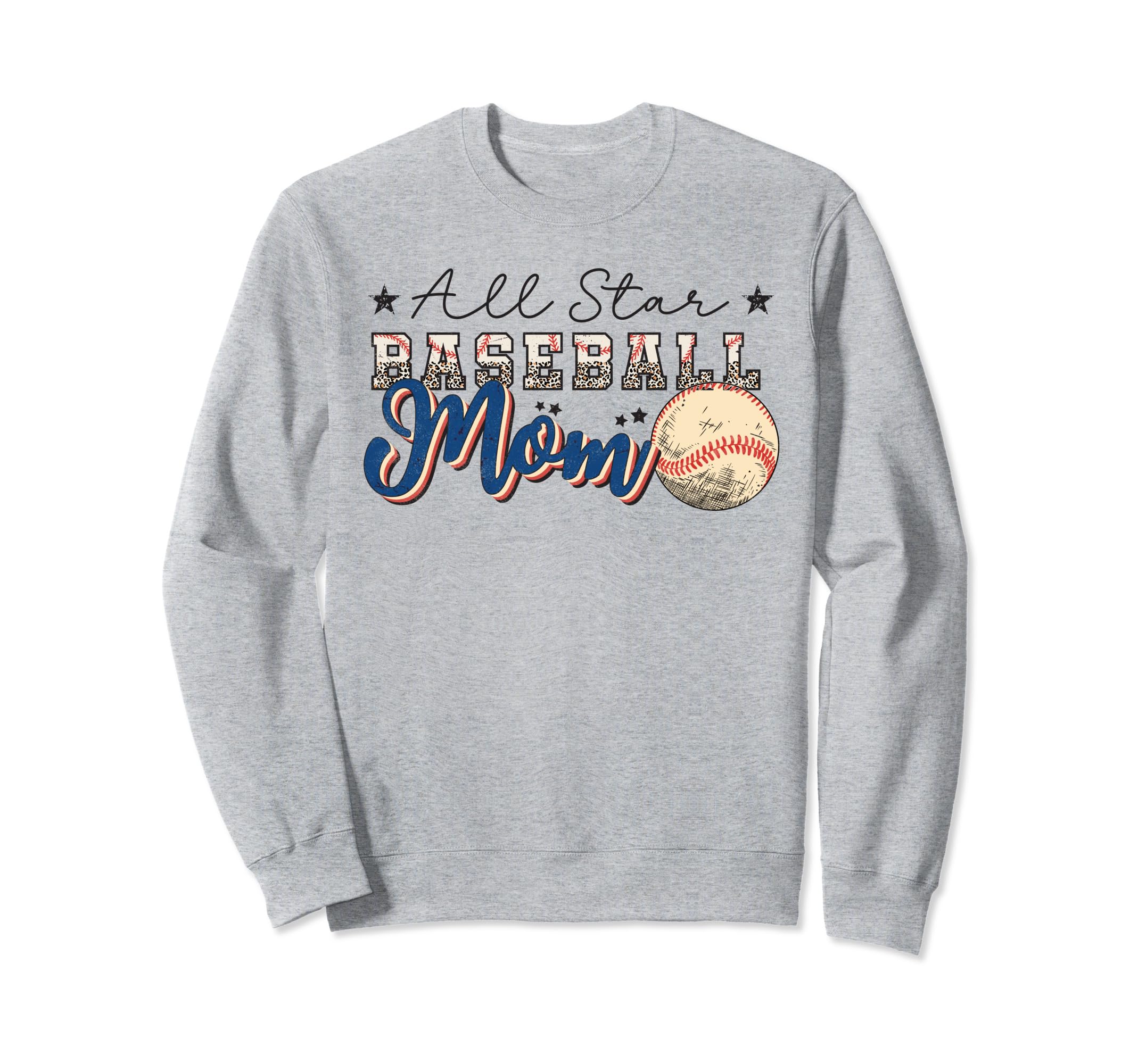 All Star Baseball Mom Sweatshirt - Custom Art Print for Adults - T-Shirt, Sweatshirt, Hoodie
