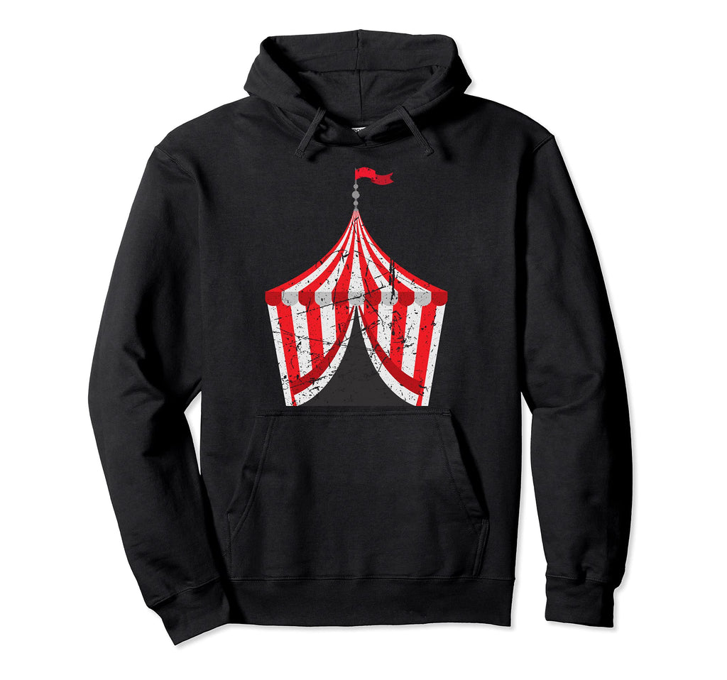 Carnival Tent Circus Distressed Hoodie - Aesthetic Graphic for Adults - T-Shirt, Sweatshirt, Hoodie