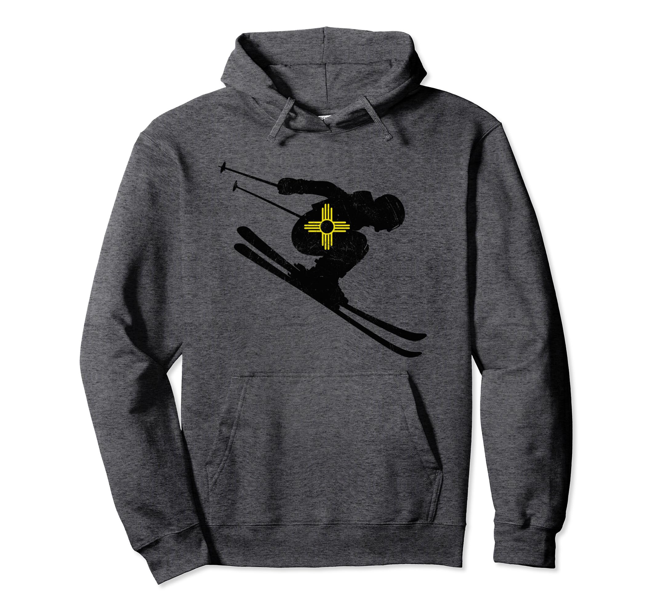 New Mexico Zia Snow Skiing Ski Hoodie - Trendy Graphic for Adults - T-Shirt, Sweatshirt, Hoodie