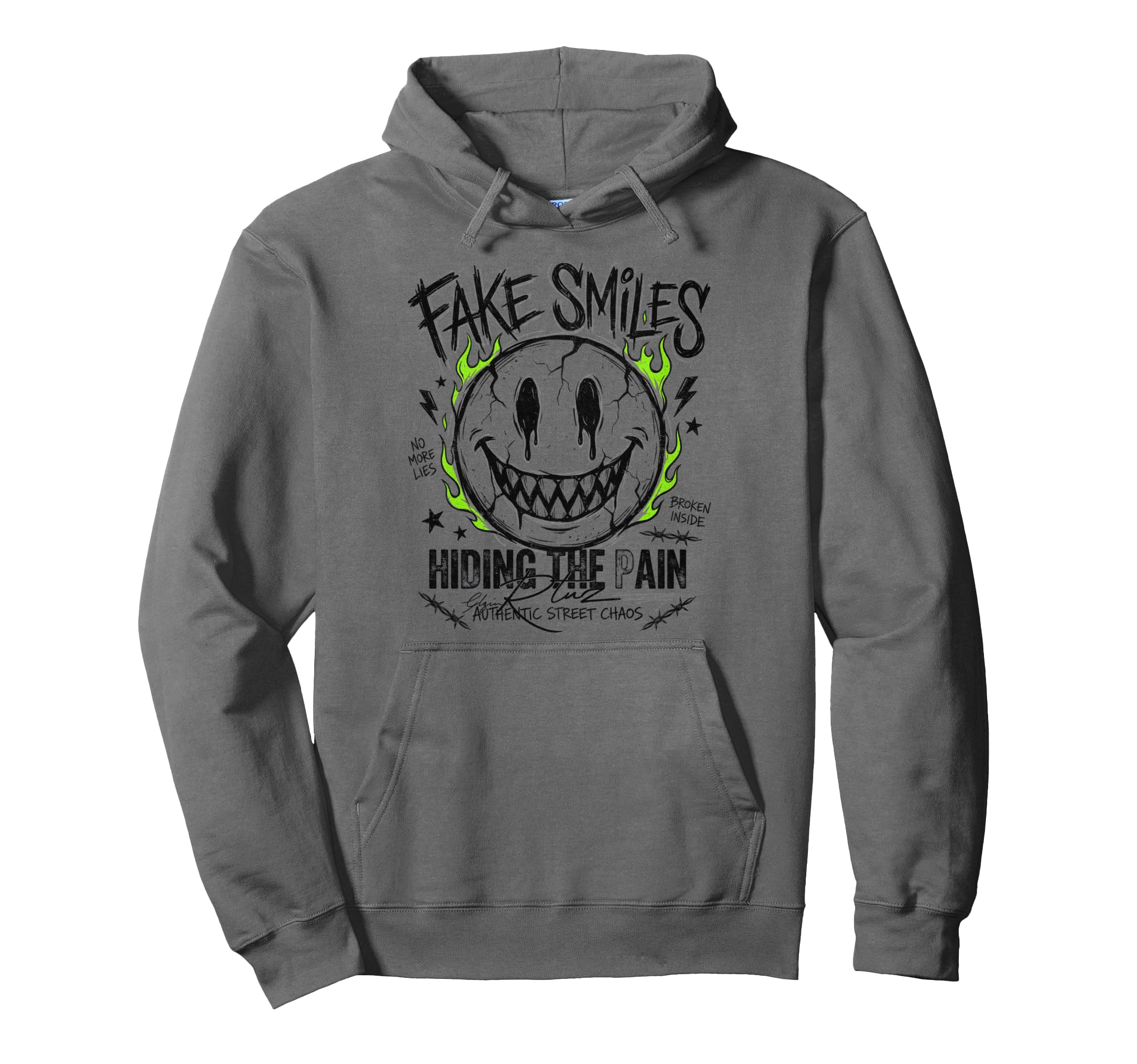 Aesthetic Streetwear Smile Hoodie - Custom Art Print Men Women - T-Shirt, Sweatshirt, Hoodie