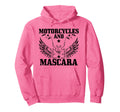 Motorcycles And Mascara Biker Funny Hoodie - Fun Novelty Design for Adults - T-Shirt, Sweatshirt, Hoodie