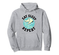Eat Sleep Skate Repeat Figure Ice Hoodie - Streetwear Style for Adults - T-Shirt, Sweatshirt, Hoodie