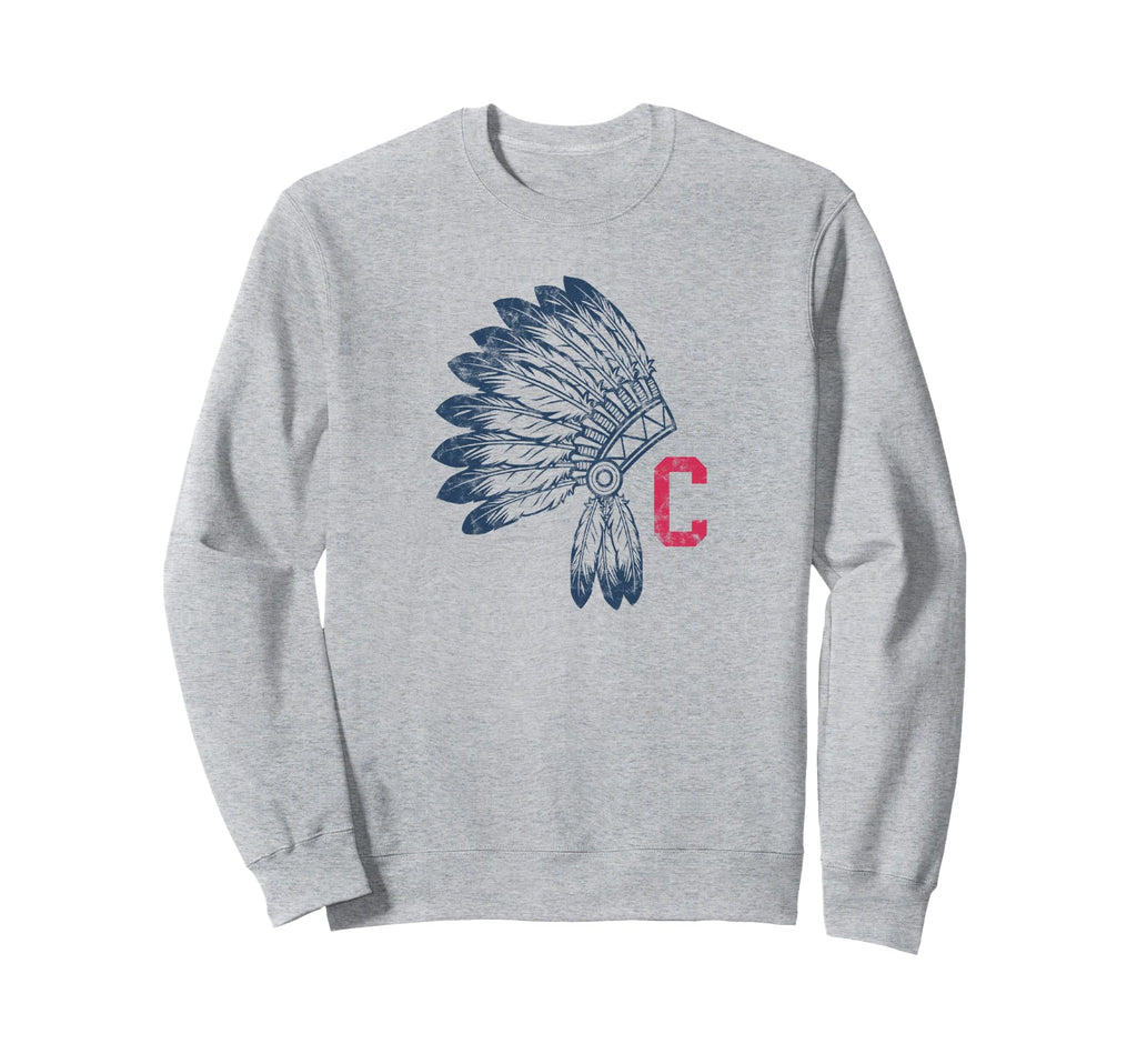 Block C Native American Headdress Sweatshirt - Minimalist Print for Adults - T-Shirt, Sweatshirt, Hoodie