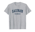 Saginaw Michigan Mi Varsity Sports T-Shirt - Fun Novelty Design for Adults - T-Shirt, Sweatshirt, Hoodie
