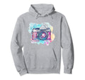 Camera Photography Watercolor Art Hoodie - Casual Everyday Wear Unisex - T-Shirt, Sweatshirt, Hoodie