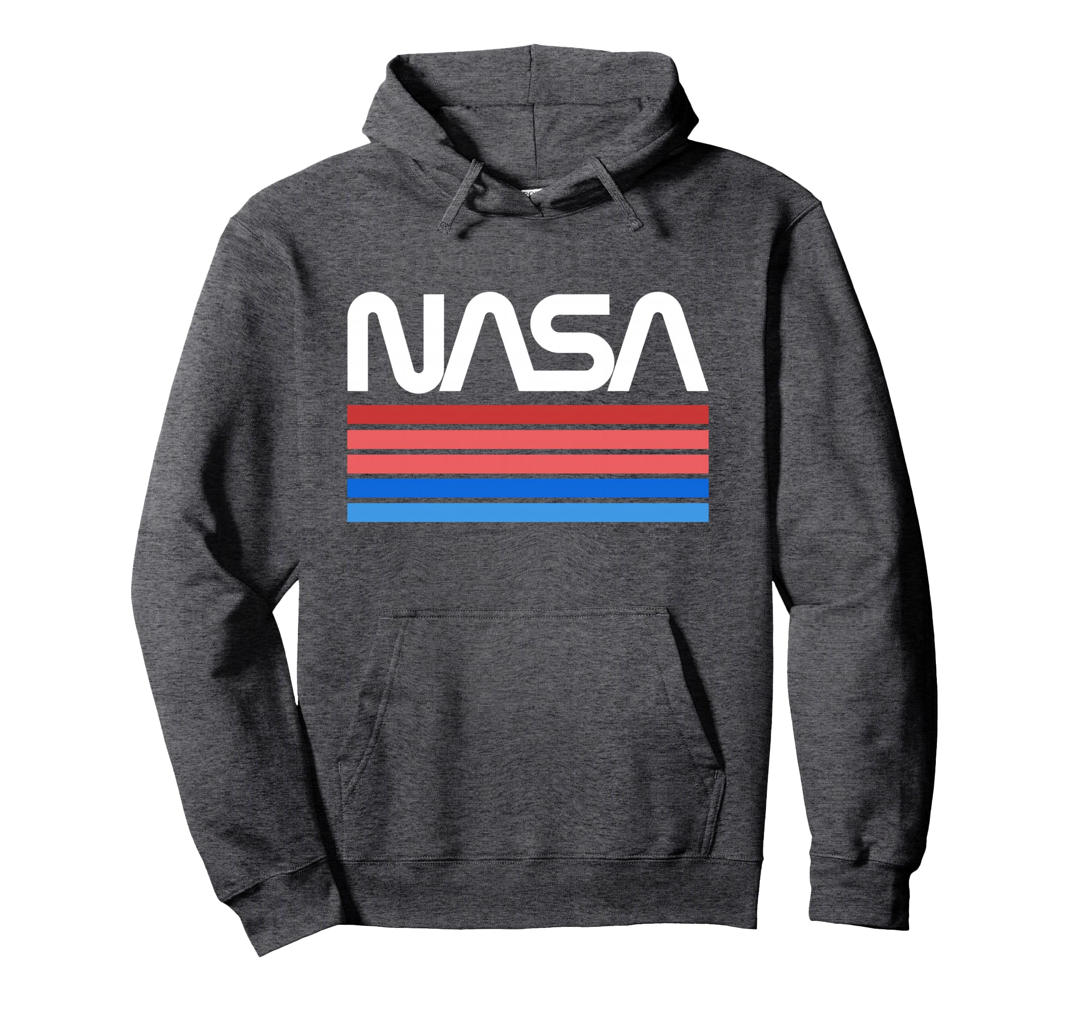 Nasa Stripe Worm Logo Hoodie - Aesthetic Graphic Men Women - T-Shirt, Sweatshirt, Hoodie