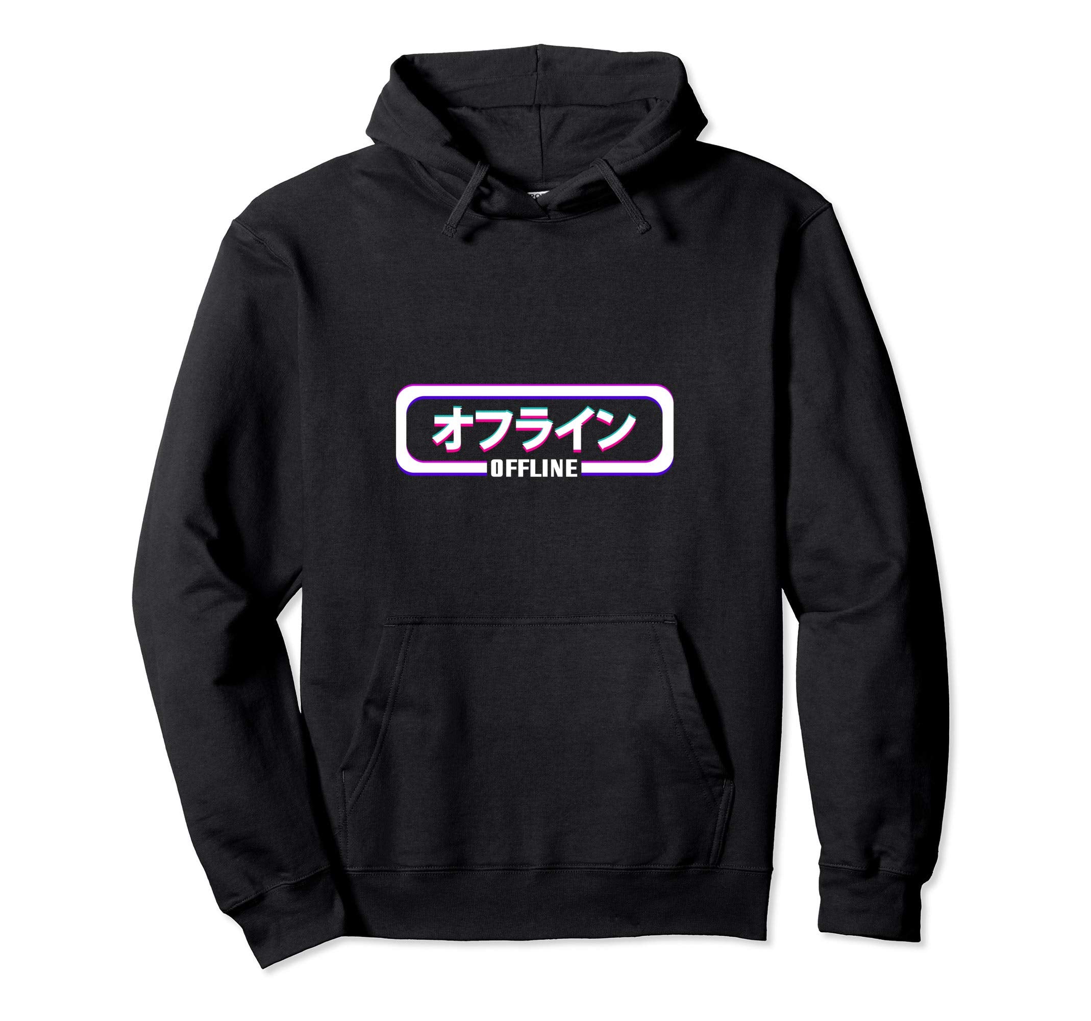 Vaporwave Aesthetic Offline Japanese Hoodie - Fun Novelty Design Men Women - T-Shirt, Sweatshirt, Hoodie