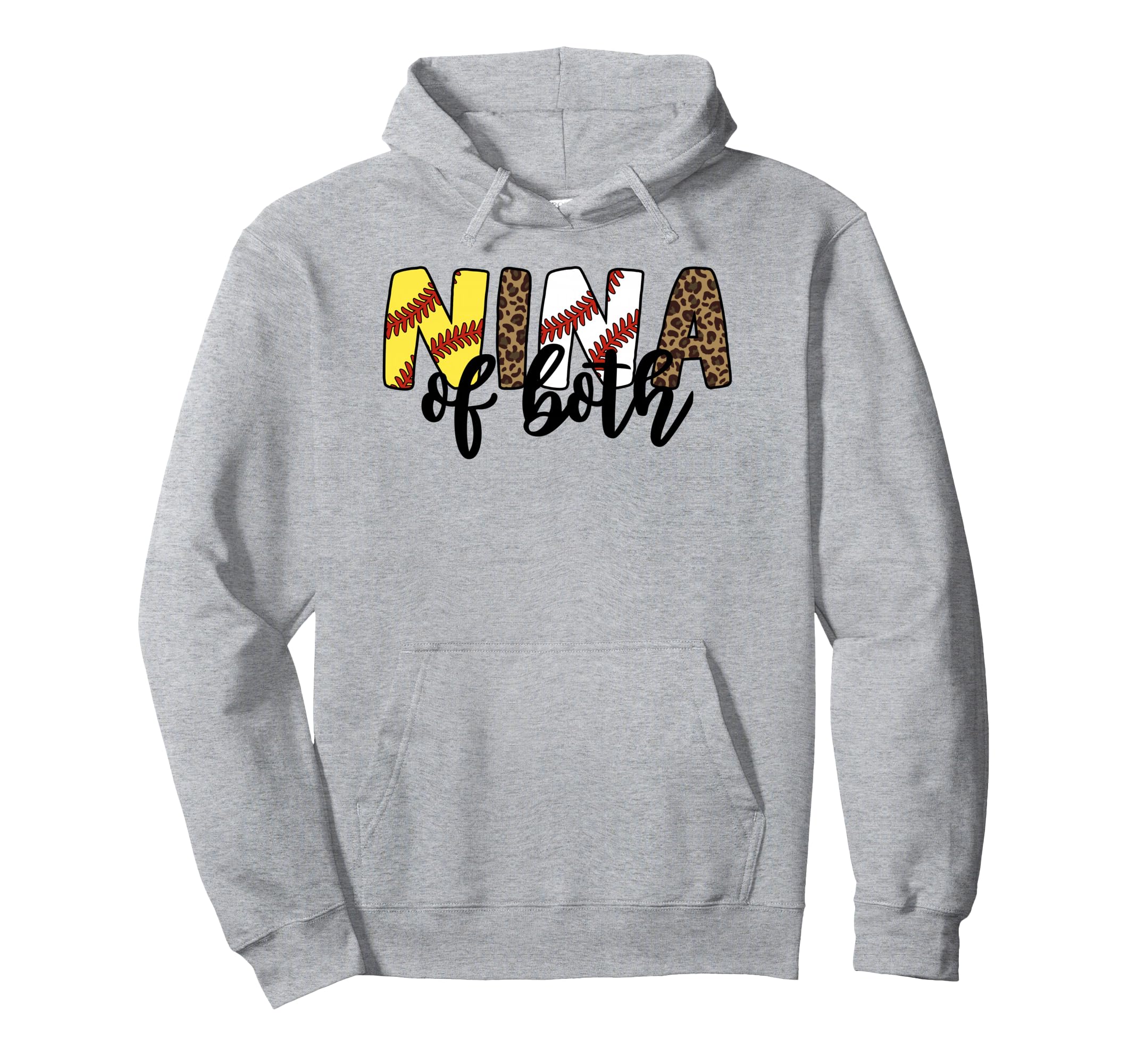 Leopard Nina Both Baseball Hoodie - Casual Everyday Wear Men Women - T-Shirt, Sweatshirt, Hoodie