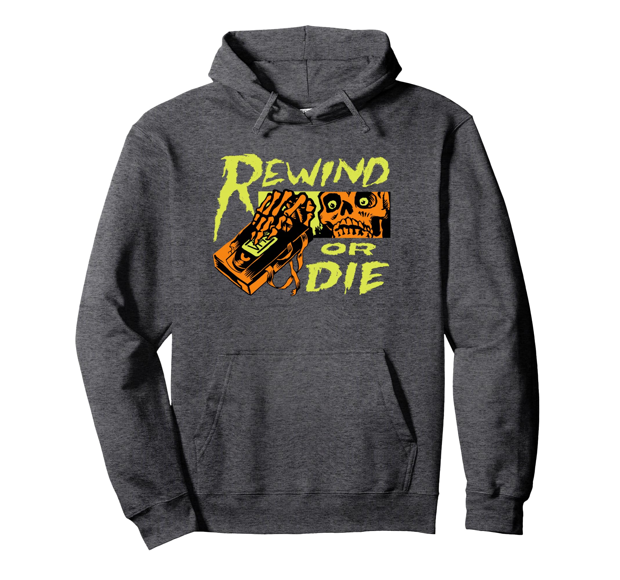Vhs Video Tape Horror Punk Rewind Or Hoodie - Custom Art Print for Adults - T-Shirt, Sweatshirt, Hoodie