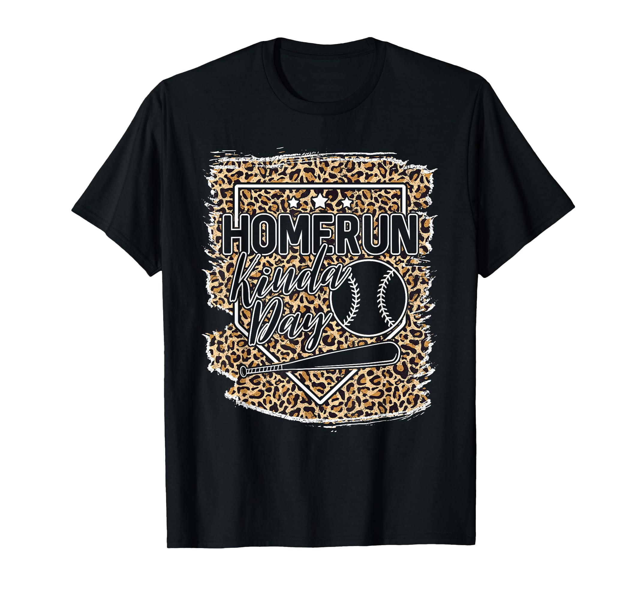 Baseball Womens Leopard Pattern T-Shirt - Casual Everyday Wear for Adults - T-Shirt, Sweatshirt, Hoodie