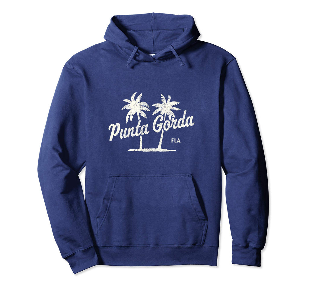 Punta Gorda Florida 70S Palm Trees Hoodie - Minimalist Print Unisex - T-Shirt, Sweatshirt, Hoodie