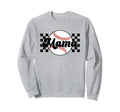 Checkered Baseball Mama Fun Baseball Sweatshirt - Custom Art Print Unisex - T-Shirt, Sweatshirt, Hoodie