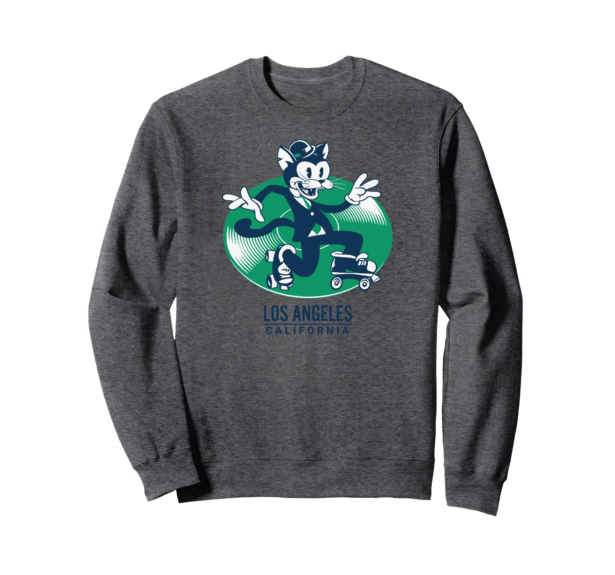 Cat Suit Roller Skating Los Angeles Sweatshirt - Aesthetic Graphic Unisex - T-Shirt, Sweatshirt, Hoodie